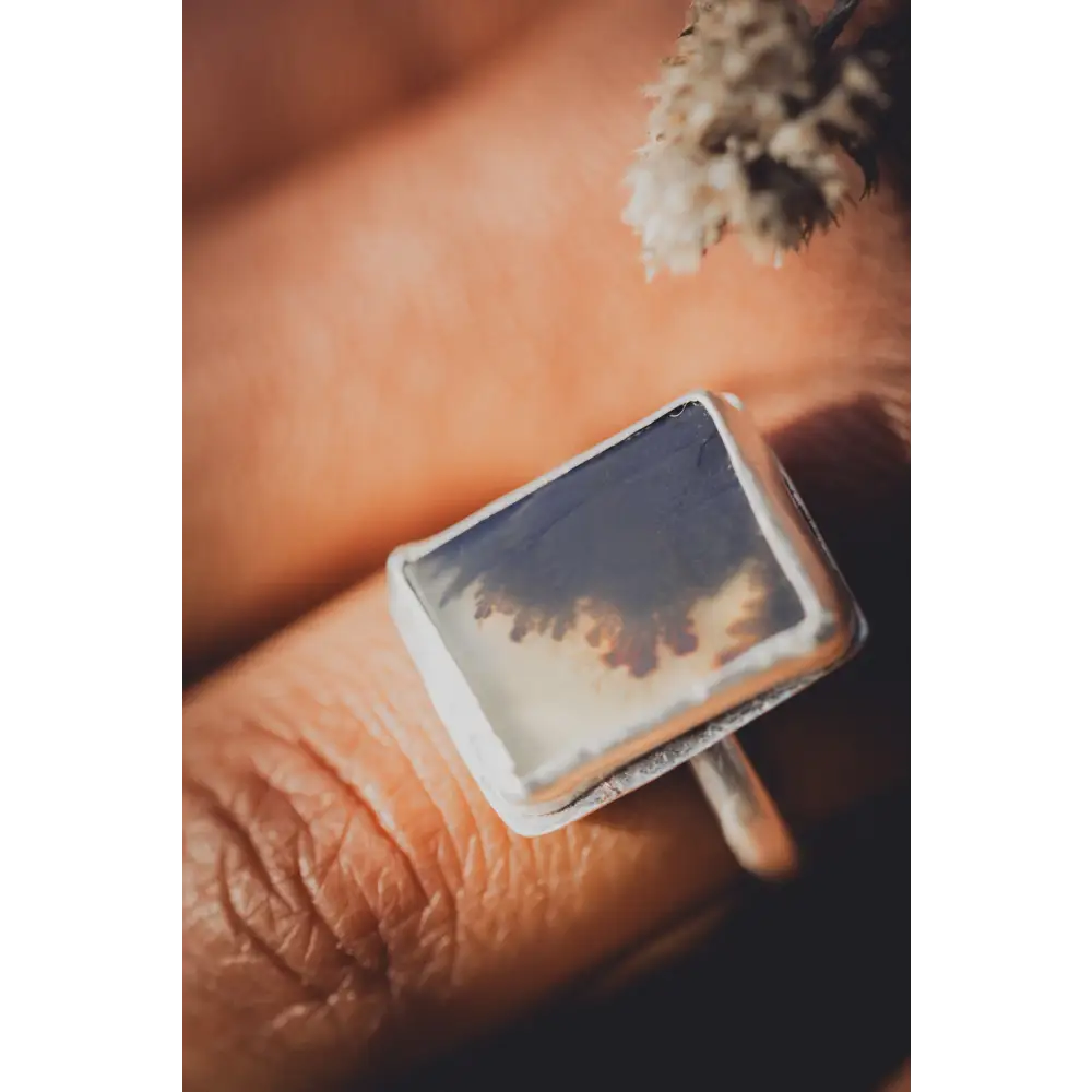 Anillo Plata de ley 925 con Agata Dendritica - Anillo