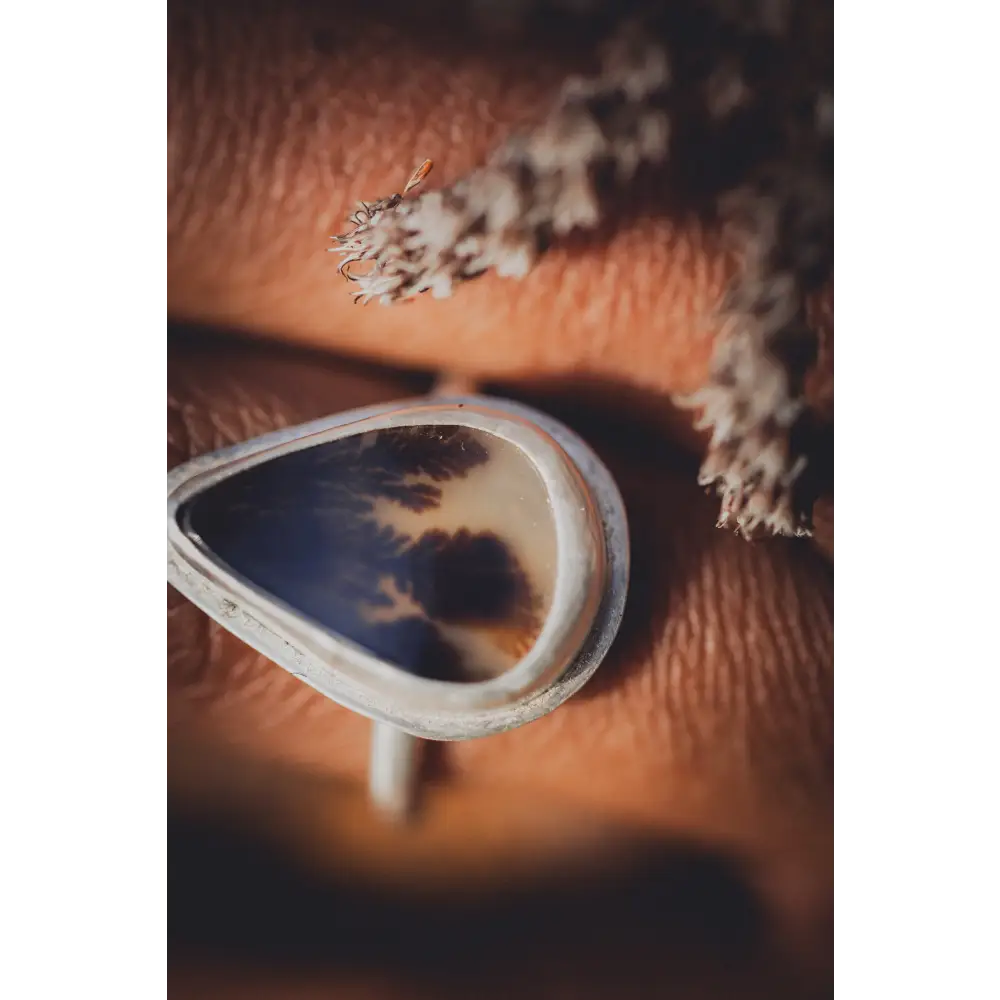 Anillo Plata de ley 925 con Agata Dendritica - Anillo