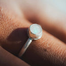 Anillo Piedra Luna plata - Escribe tu talla - Anillo